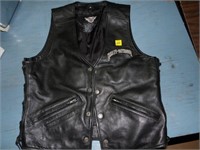 Leather Harley Davidson vest--Medium