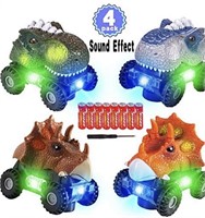 LOT OF 4 Fully Automated Dinosaur Cars