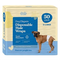 Comfortable Male Dog Diapers  50 Pack  X-Large