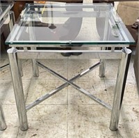 Glass & Metal Side Table