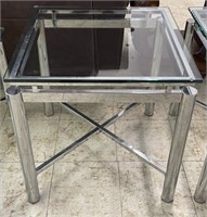 Glass & Metal Side Table
