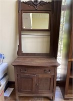 Antique Dresser Vanity with Mirror Drawers Doors