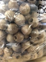 Natural wood beads. 25 mm. 500 pieces