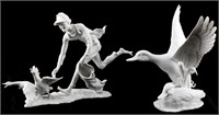 KAISER PORCELAIN FIGURINES DUCK AND DUCK CHASER