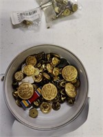 Military buttons.