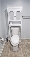 Modern White Over the Toilet Bathroom Cabinet