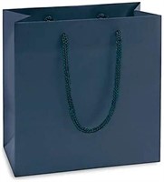 Pack of 10-Matte Laminate Shopping Bags- NAVY BLUE