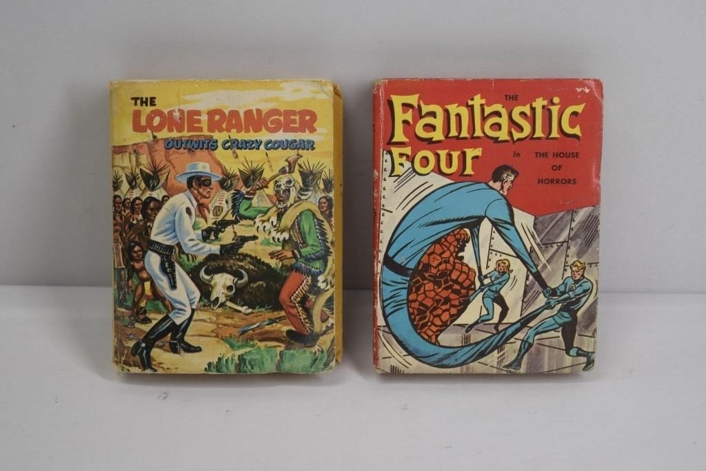 2 pcs Vintage Marvel Comic Hard Cover Books