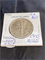 1943 MS-65-Choice BU-Walking Liberty Silver Half $