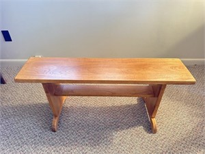 42 inch solid oak bench
