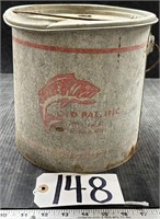 Metal Old Pale Bait Bucket