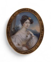 Miniature Portrait / Antique Watercolor