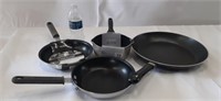 Farberware, T-fal new skillets and sauce pan