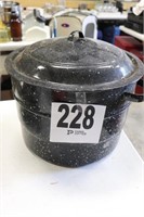 Enamel Canning Pot with Jar Rack