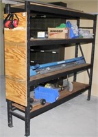 Industrial 4 shelf unit - no contents included