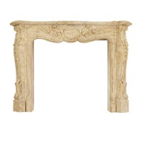 Louis XV Style Marble Fireplace Mantel