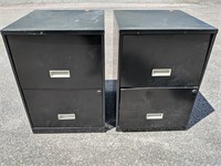 Two drawer filing cabinets x 2 
• 17" x 18" x