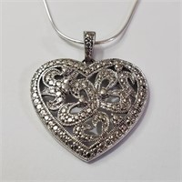 $140 Silver Heart Shaped Necklace