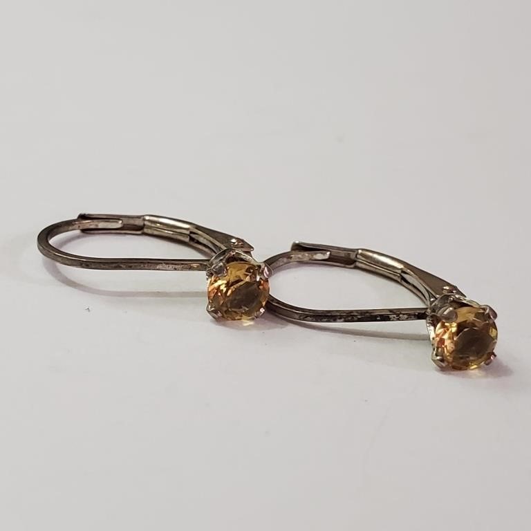 Silver Citrine(0.5ct) Earrings