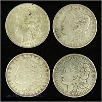 1921 P,D,S Silver Morgan Dollars (4)