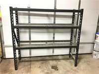 Metal rack with wire shelves unit #1