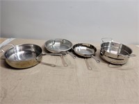 (3) Cooking Pan's, Strainer Lid Fits Two Pan's