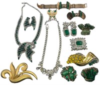 Collection Vintage Costume Jewelry Sterling Silver