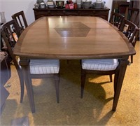 Mid-Century Dining Room Table w/ Inlay
