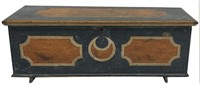 SHOE FOOTED PAINT DECORATED MOHAWK VALLEY CHEST