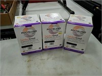3 Boxes of Poly blend grout, charcoal color