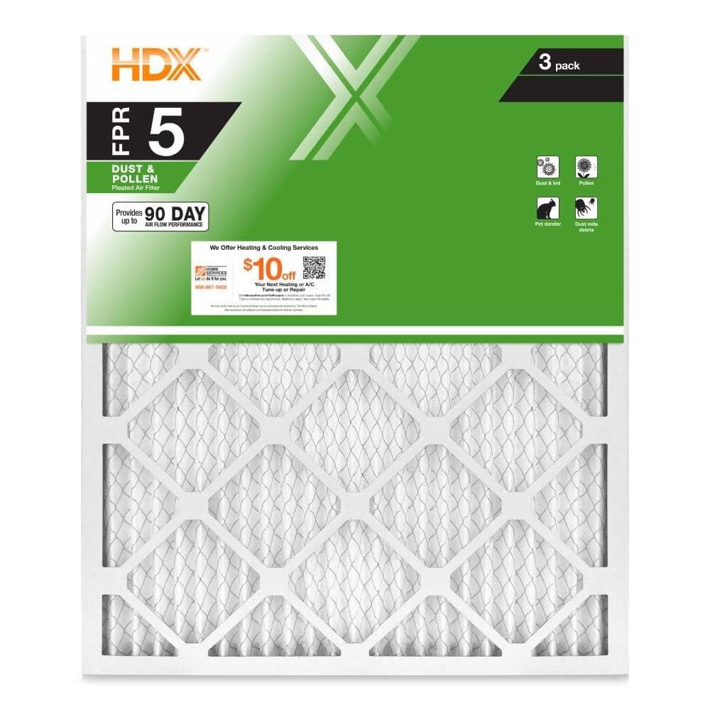 $13  14x20x1 In. Standard Pleated Air Filter 3-Pac