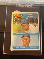 1965 Topps #8 Sandy Koufax, Don Drysdale NL ERA