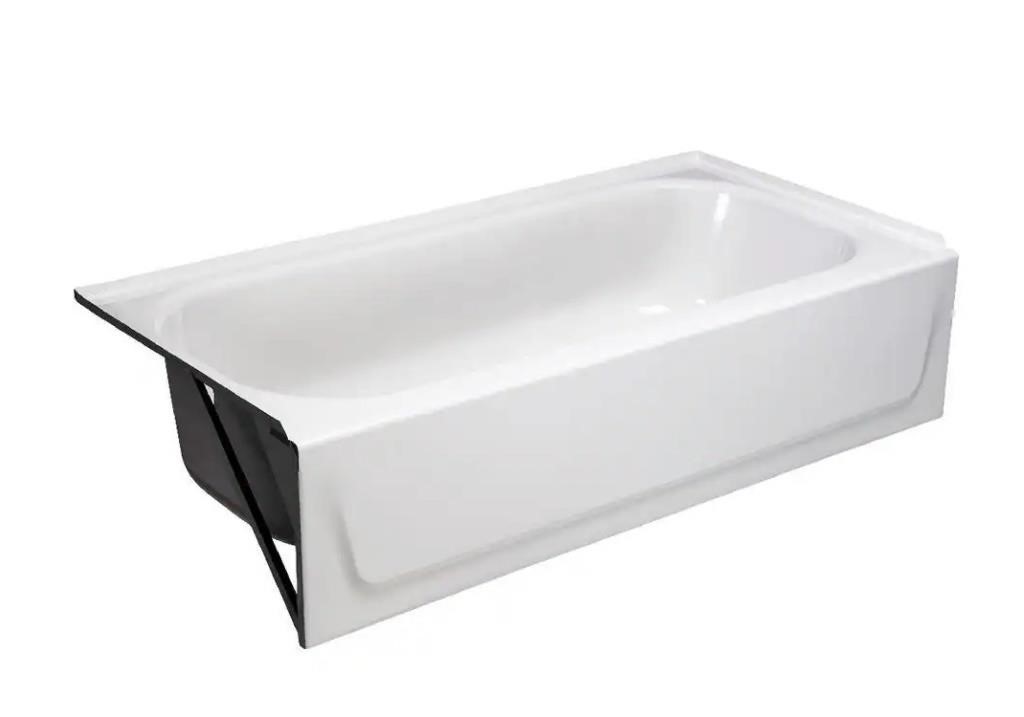 Aloha 60 in. x 30 in. Soaking Bathtub with Left