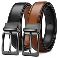 CHAOREN Leather Reversible Belt for Men 1 3/8" fo