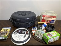 Dutch Oven. Lazy Susan. First Aid Kit