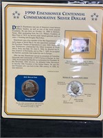 1990 Commemorative Silver Dollar Collector Panel