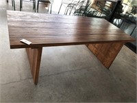 Heavy wood patio table