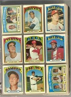 270+/- 1972 Topps Baseball Cards 1 Binder