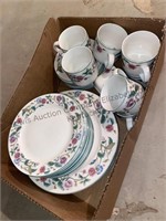 Complete eight piece set of dishes