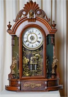 Ansonia Mantel Clock in Walnut Case, with Alarm