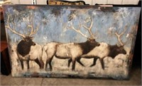 Original Paul Brigham Canvas Elk (In Winter) 36x60