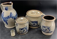 4 Pieces of German salt glaze stoneware