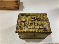 patterson's seal cut plug tin  box