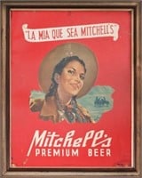 Mitchell's Beer Spanish Litho Advertisement Framed