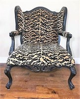 Wide Occasional Chair in Animal Print