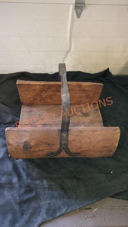 Antique handmade kindling box
