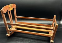 Antique Wooden Baby Doll Cradle