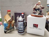 Avon Stein, Lumberjack Decanter, & Hockey Goalie