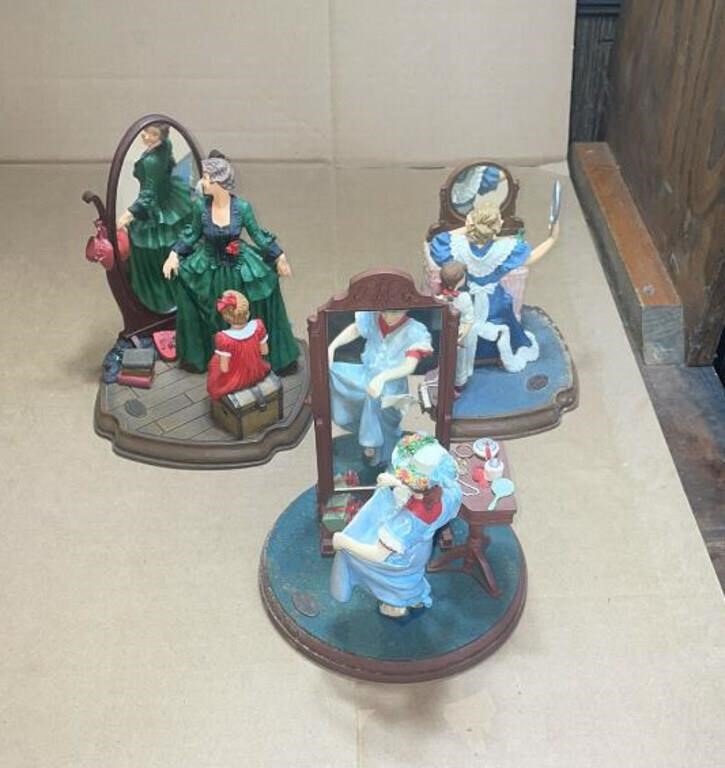 (3) NORMAN ROCKWELL FIGURINES