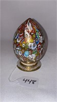 MILLEFIORI / GOLD INALUSIONS MURANO EGG